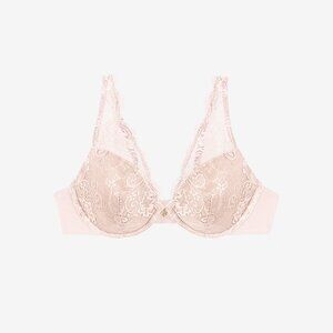 ThirdLove Lace Contour Plunge Bra Size 34Hsoft-pink / 34H